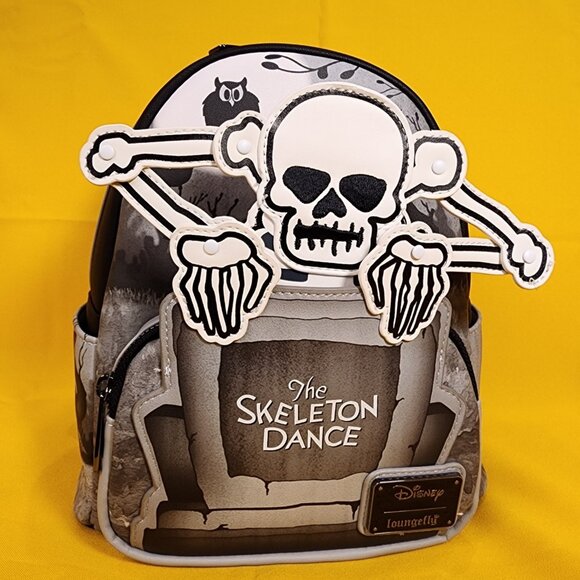 Loungefly Disney The Skeleton Dance Glow in Dark Mini Backpack Silly Symphony - Picture 1 of 15